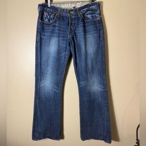 GUESS Falcon Y2K Bootcut Jeans 36x32 Fits 35x32 Button Fly Denim